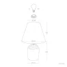 Lampe de chevet bois et abat-jour culot e27 bureau