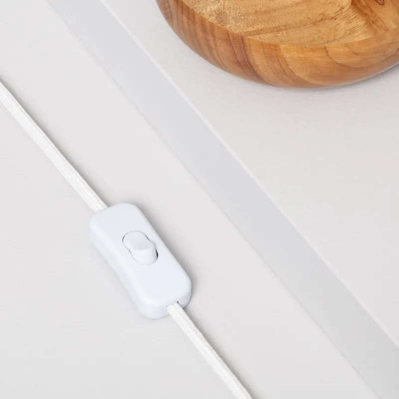 Lampe de chevet bois et abat-jour culot e27 bureau