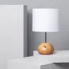 Lampe de chevet bois et abat-jour culot e27 bureau