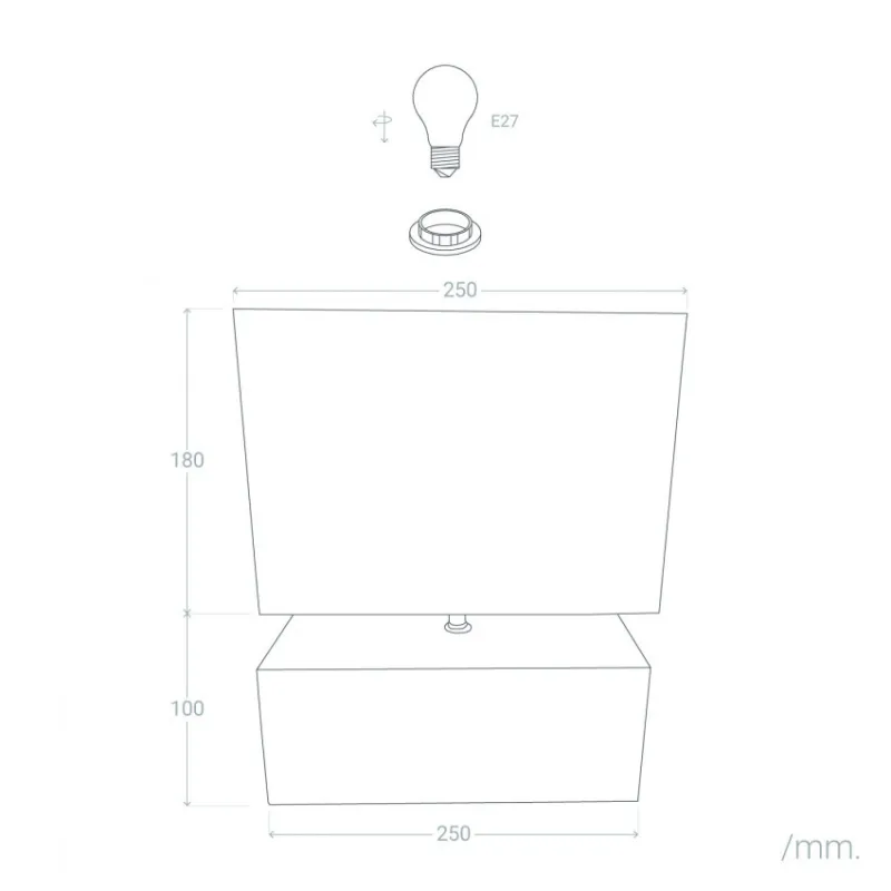 Lampe de chevet bois et abat-jour culot e27 bureau