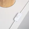 Lampe de chevet bois et abat-jour culot e27 bureau