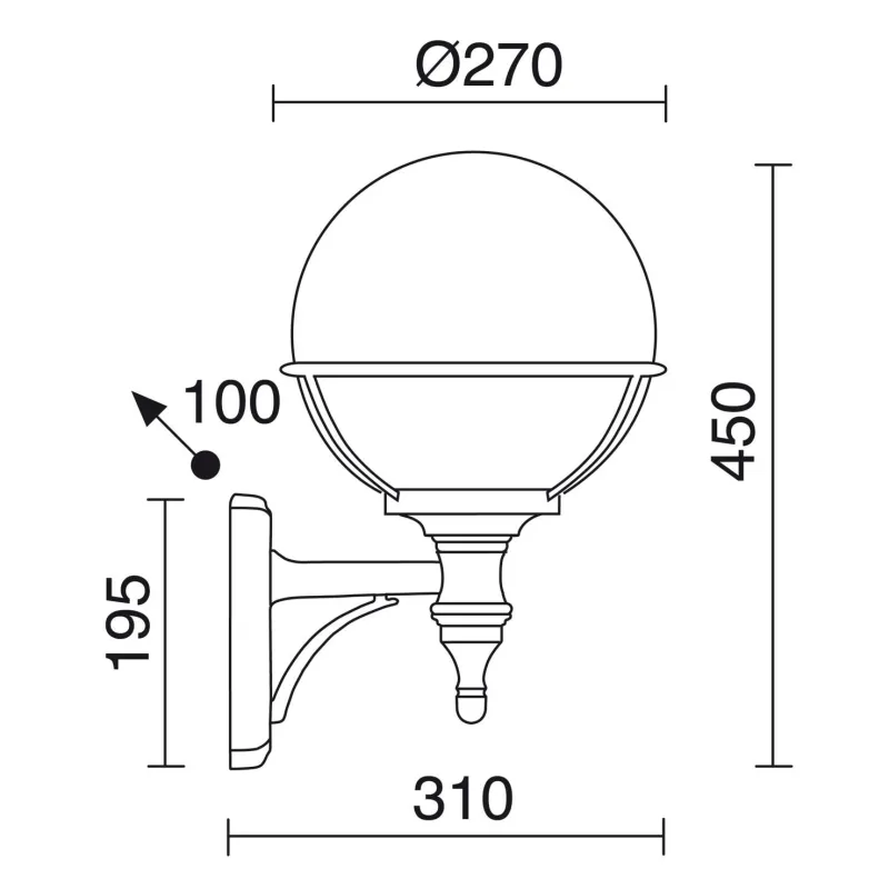 Plafonnier CLIC-CLAC Balon IP43 E27 blan - Pas cher
