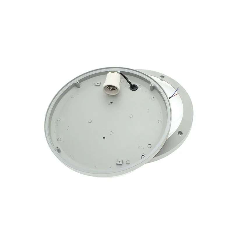 Plafonnier applique ip65 hublot extérieur rond gris e27