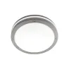 Plafonnier applique ip65 hublot extérieur rond gris e27