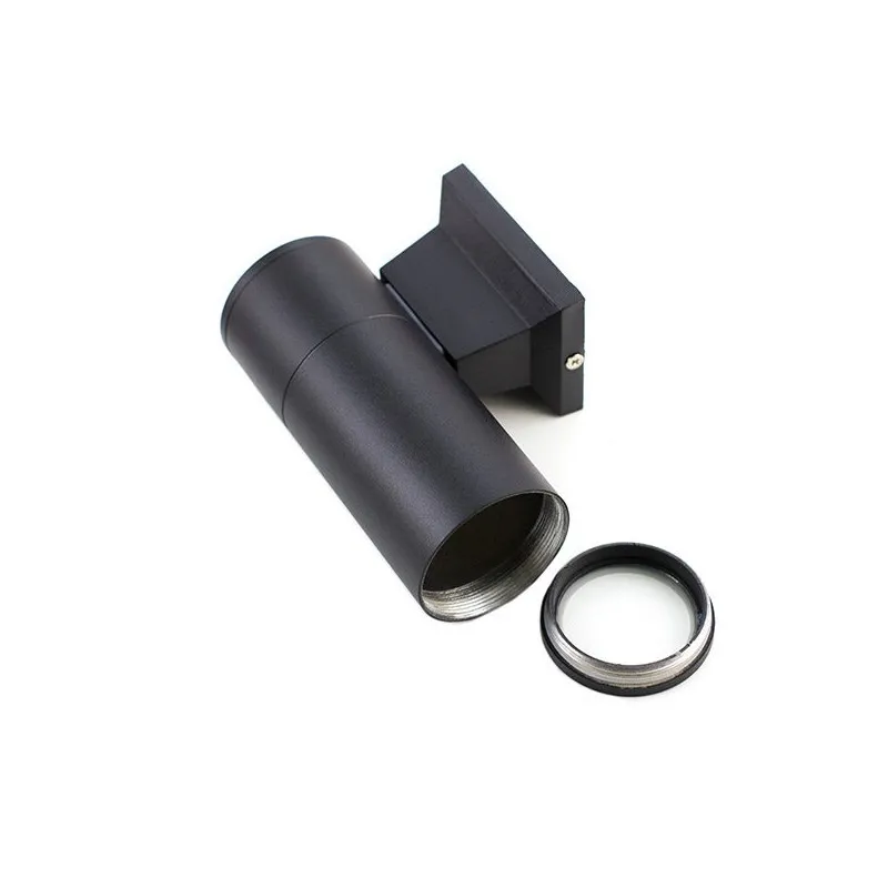 Applique noire simple éclairage ip54 extérieur tube noir gu10
