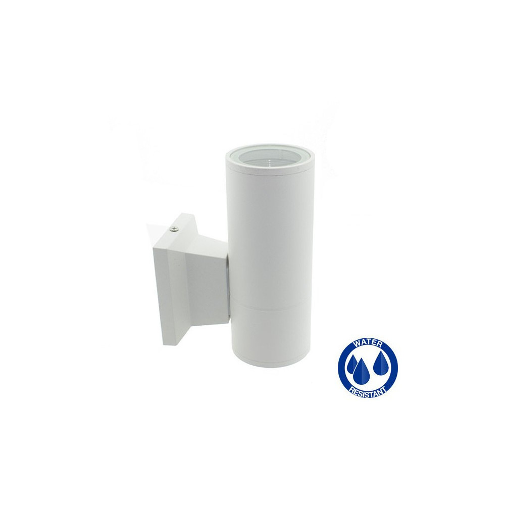 Applique blanche simple éclairage ip54 extérieur tube blanc gu10