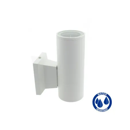Applique blanche simple éclairage ip54 extérieur tube blanc gu10
