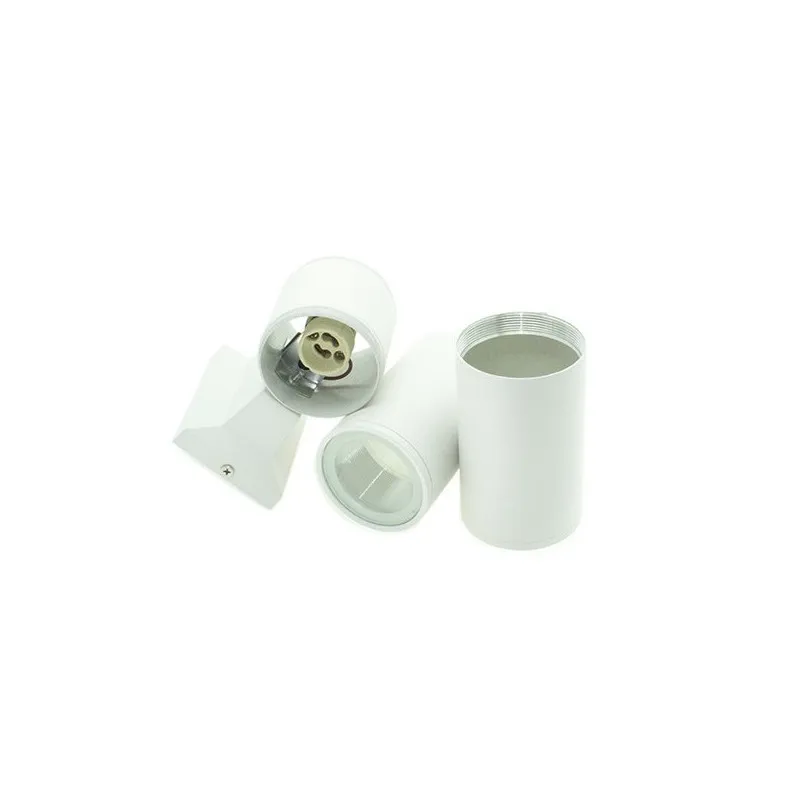 Applique blanche double éclairage ip54 extérieur tube blanc gu10