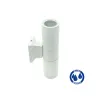 Applique blanche double éclairage ip54 extérieur tube blanc gu10