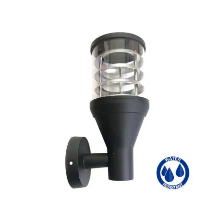 Applique noire éclairage haut ip54 extérieur tube noir e27