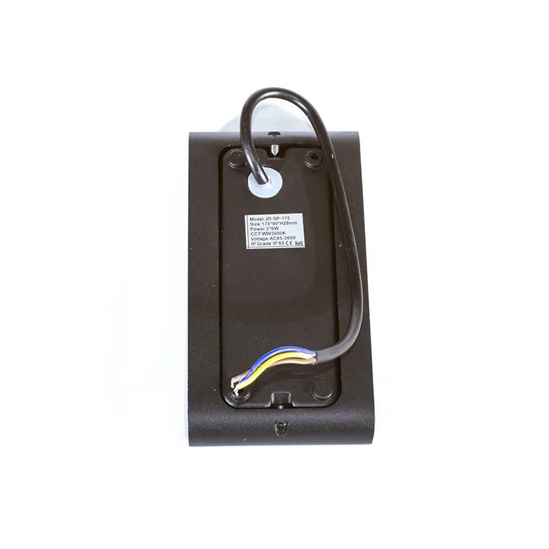 Applique noire 12w led double éclairage ip65 extérieur