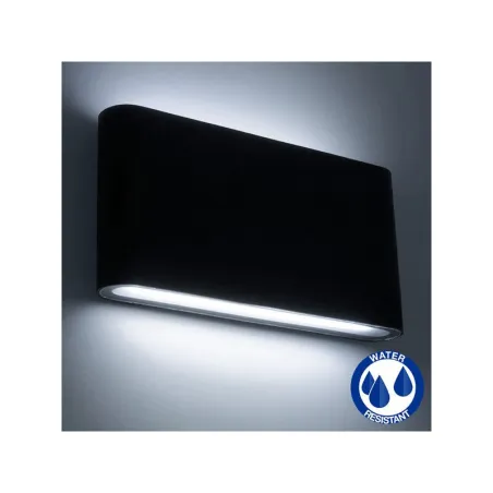 Applique noire 12w led double éclairage ip65 extérieur