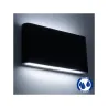 Applique noire 12w led double éclairage ip65 extérieur