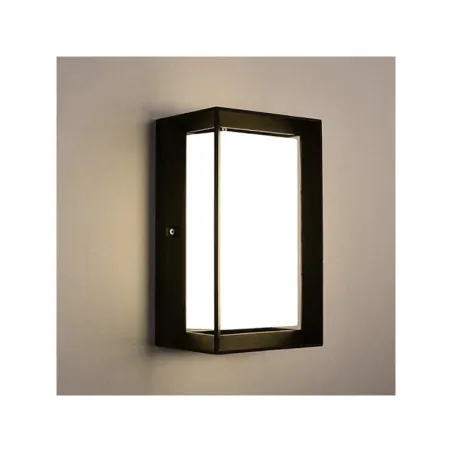 Applique rectangulaire noire ip54 extérieur culot e27