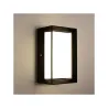 Applique rectangulaire noire ip54 extérieur culot e27
