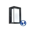 Applique rectangulaire noire ip54 extérieur culot e27