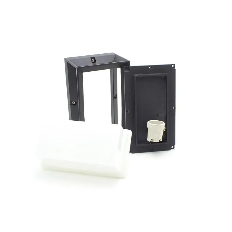 Applique rectangulaire grise ip54 extérieur culot e27