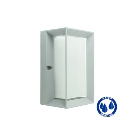 Applique rectangulaire grise ip54 extérieur culot e27