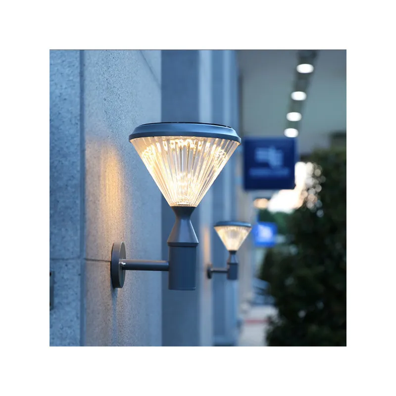 Applique solaire lanterne led-6w-300 lumens crépusculaire