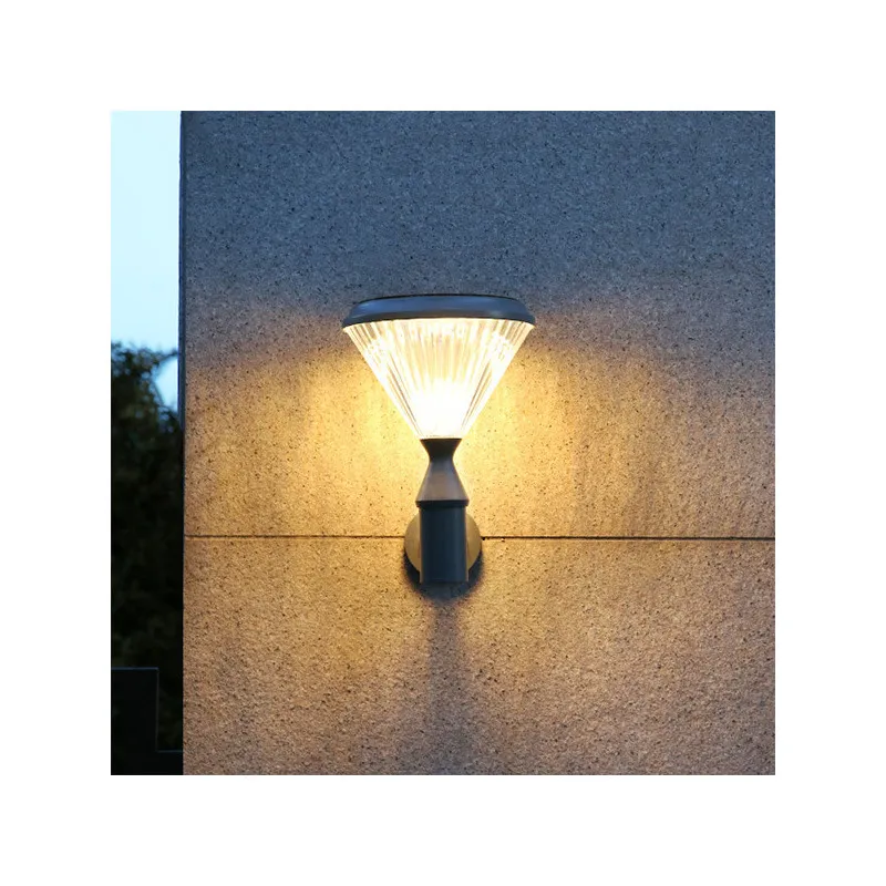 Applique solaire lanterne led-6w-300 lumens crépusculaire