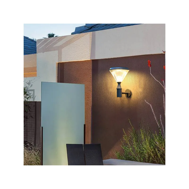 Applique solaire lanterne led-6w-300 lumens crépusculaire