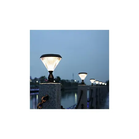 Borne solaire lanterne led-6w-300 lumens crépusculaire