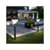 Lampe de jardin solaire lanterne led 75cm-6w-300 lumens crépusculaire