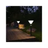Lampe de jardin solaire lanterne led 75cm-6w-300 lumens crépusculaire