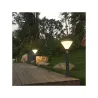 Lampe de jardin solaire lanterne led 75cm-6w-300 lumens crépusculaire