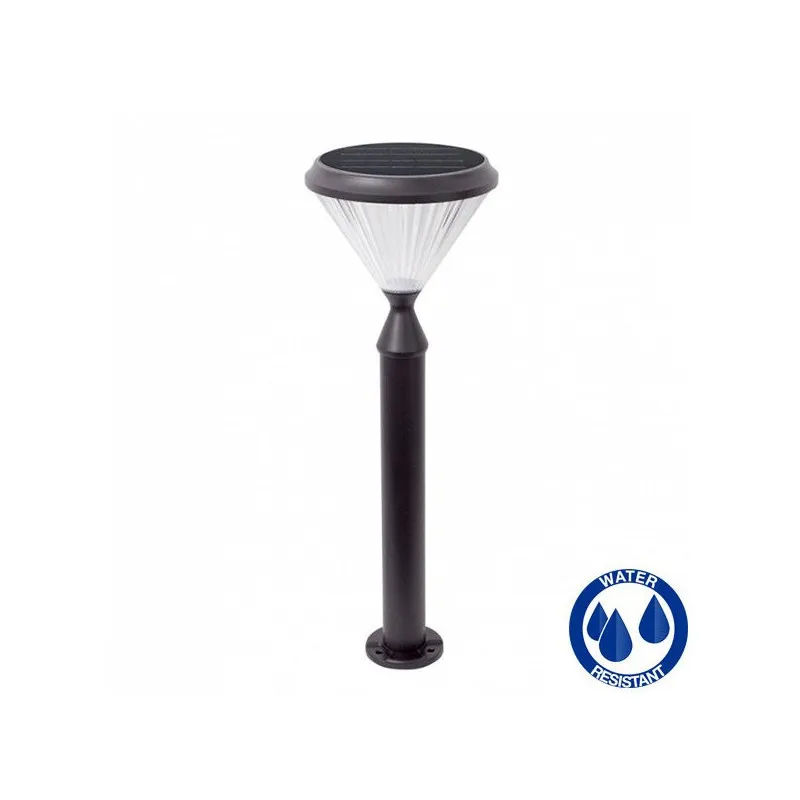 Lampe de jardin solaire lanterne led 75cm-6w-300 lumens crépusculaire