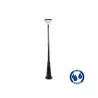 Lampadaire de jardin solaire lanterne led 2m-6w-300 lumens crépusculaire