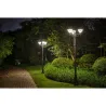 Lampadaire de jardin solaire lanterne led 260cm-18w-900 lumens crépusculaire