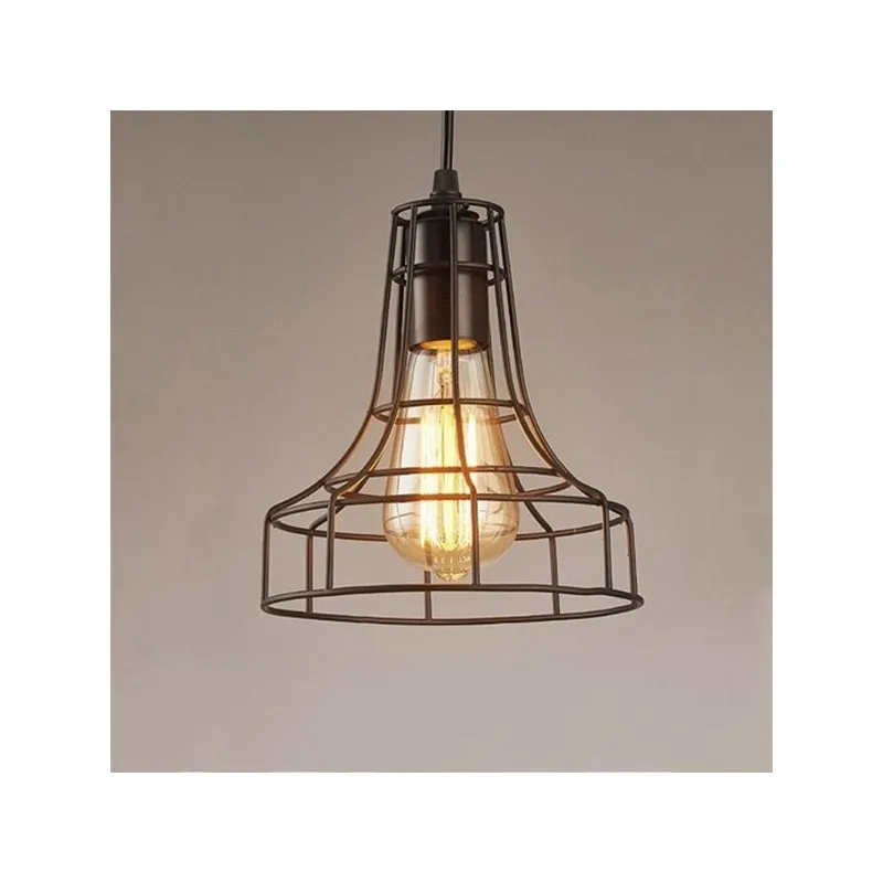 Suspension type cage noire culot e27