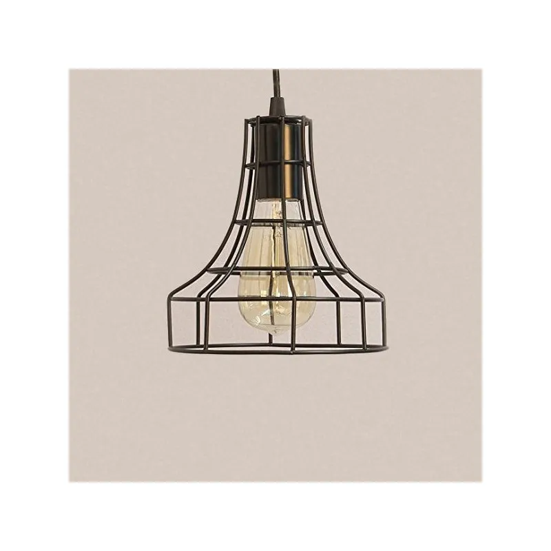 Suspension type cage noire culot e27