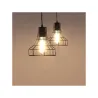 Suspension type cage noire culot e27