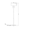 Lampadaire a poser métal noir double douille culot e27