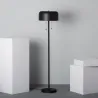 Lampadaire a poser métal noir double douille culot e27