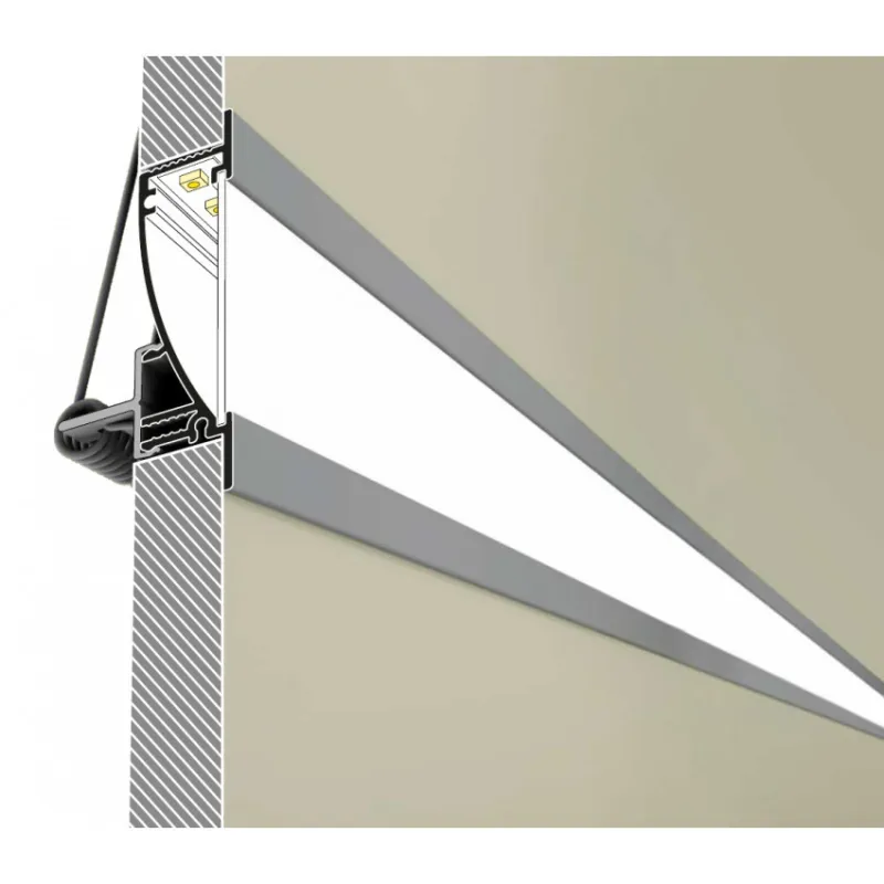 Profil aluminium 1m indirect couloir balisage pour ruban led