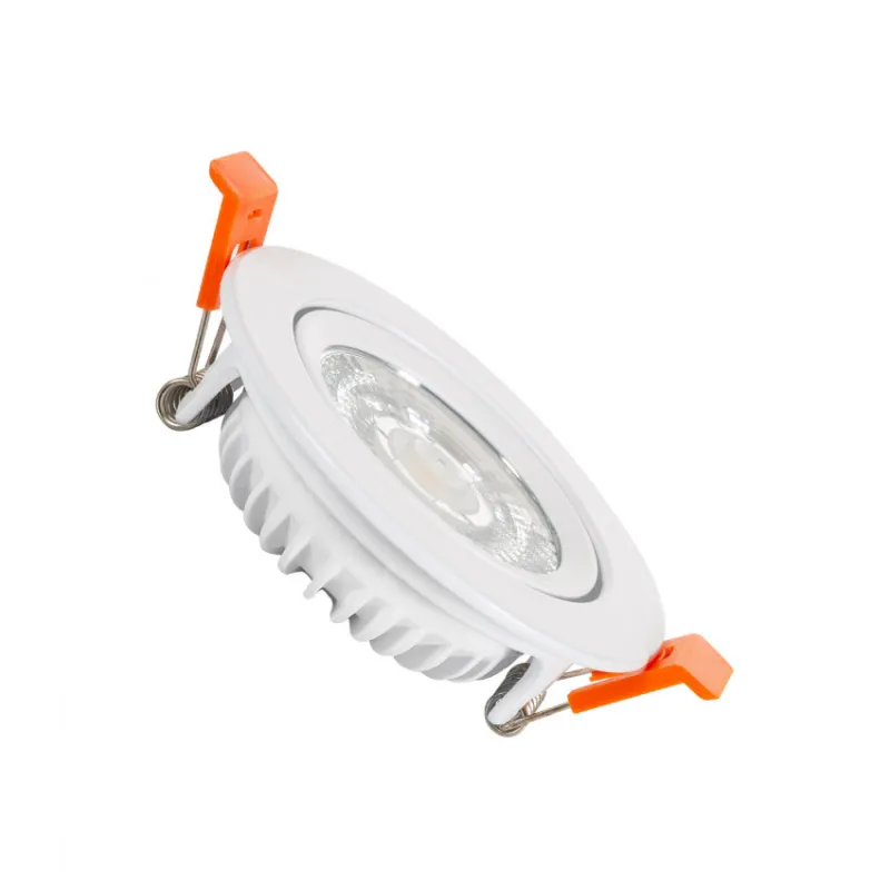 Encastrable 5w rond orientable blanc 75mm-420 lumens