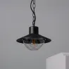 Suspension noire étanche ip54 métal noir culot e27