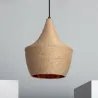 Suspension décoration rotin lampe suspendu culot e27