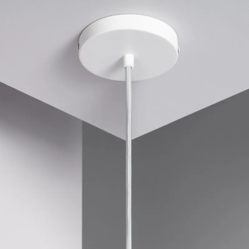 Suspension décoration blanche lampe suspendu culot e27