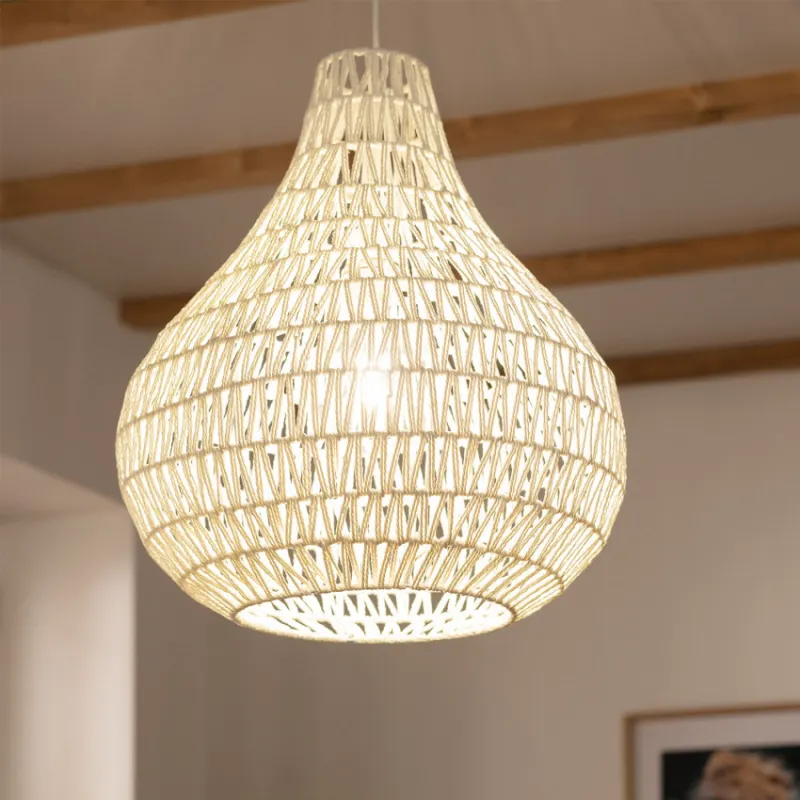 Suspension décoration blanche lampe suspendu culot e27