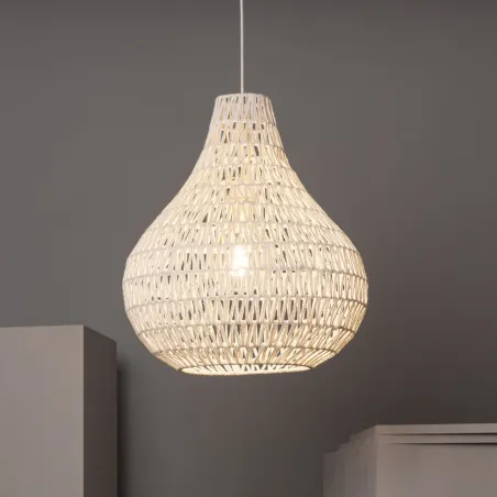 Suspension décoration blanche lampe suspendu culot e27