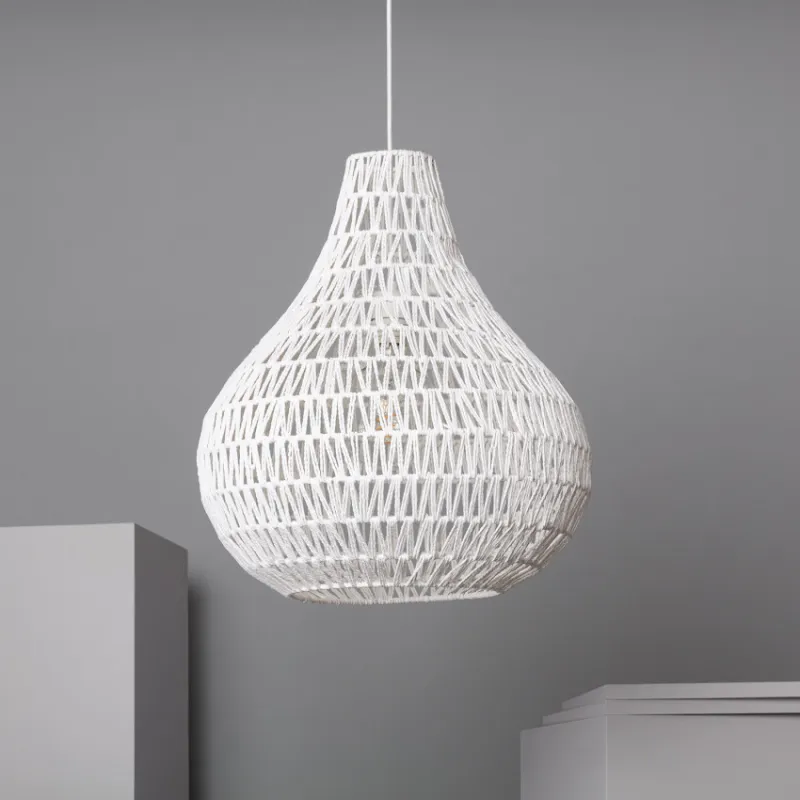 Suspension décoration blanche lampe suspendu culot e27