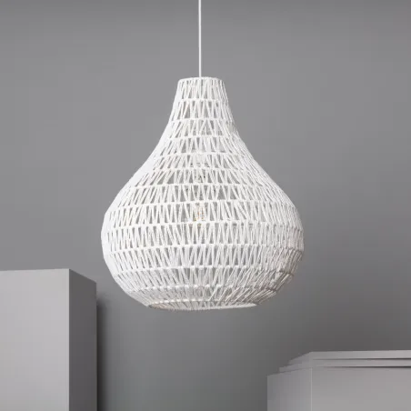 Suspension décoration blanche lampe suspendu culot e27