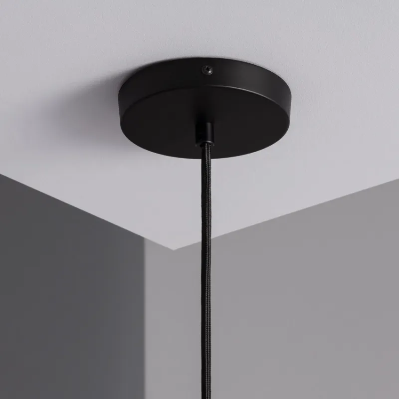 Suspension décoration noire lampe suspendu culot e27