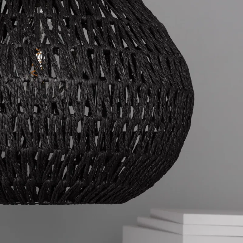 Suspension décoration noire lampe suspendu culot e27