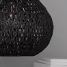 Suspension décoration noire lampe suspendu culot e27
