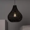 Suspension décoration noire lampe suspendu culot e27